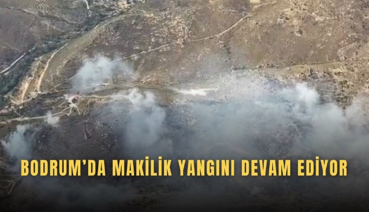 Bodrum’da makilik yangını devam ediyor