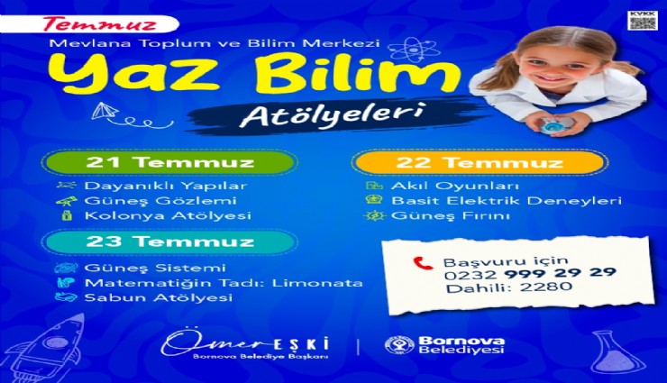 Bornova'da Yaz Tatili bilimle renkleniyor