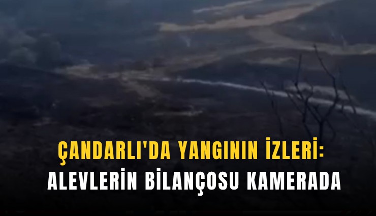 Çandarlı'da yangının izleri:  Alevlerin bilançosu kamerada