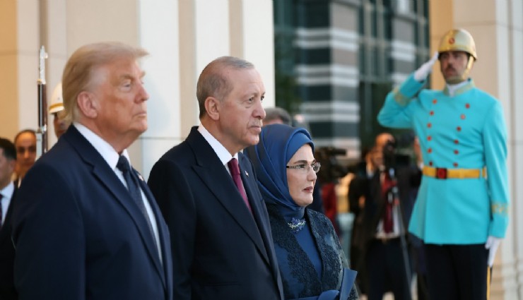 Devlet ve hükümet başkanları ile eşleri onuruna Cumhurbaşkanlığı Külliyesi’nde resepsiyon verildi