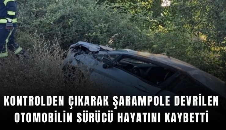 Kontrolden çıkarak şarampole devrilen otomobilin sürücü hayatını kaybetti