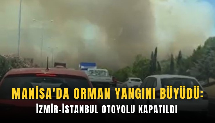Manisa'da orman yangını büyüdü: İzmir-İstanbul Otoyolu kapatıldı