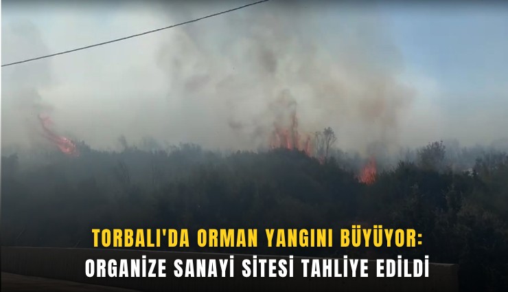 Torbalı'da orman yangını büyüyor: Organize sanayi sitesi tahliye edildi